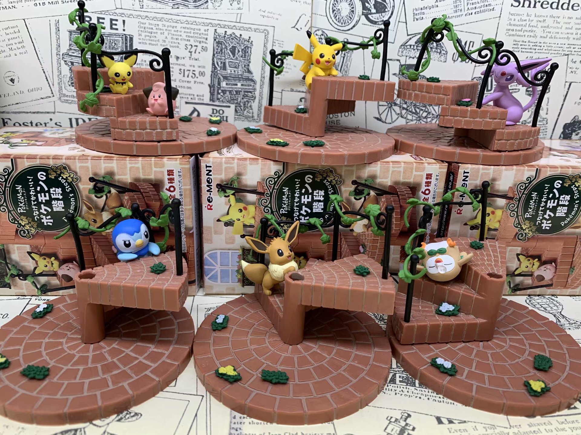pokemon anime figure 4cm a set of six