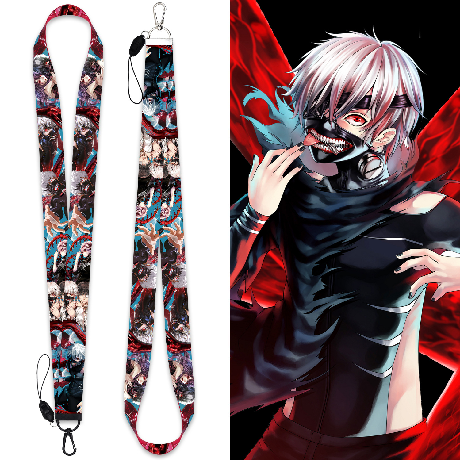 tokyo ghoul anime lanyard phonestrap ( 45cm*2.5cm )