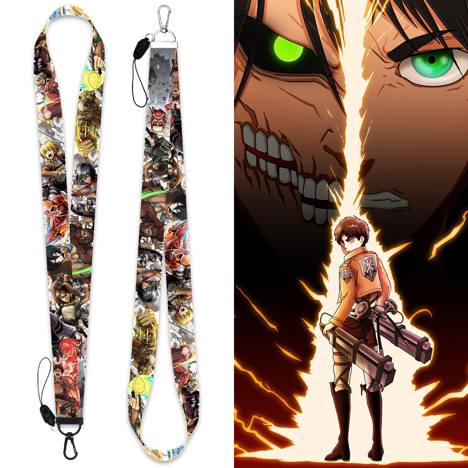 attack on titan anime lanyard phonestrap 2.5cm*45cm
