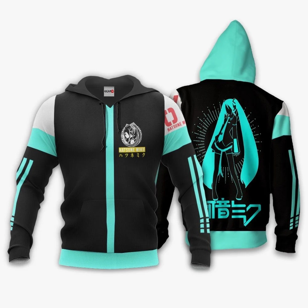 Hatsune Miku anime body shape hoodie & zip hoodie 2 styles