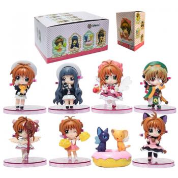 Card captor sakura anime figure 5-7cm ( 8pcs a set )