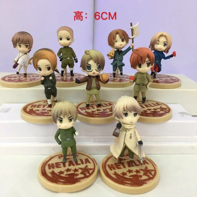 Hetalia axis powers anime figure 5cm （set of 6 )