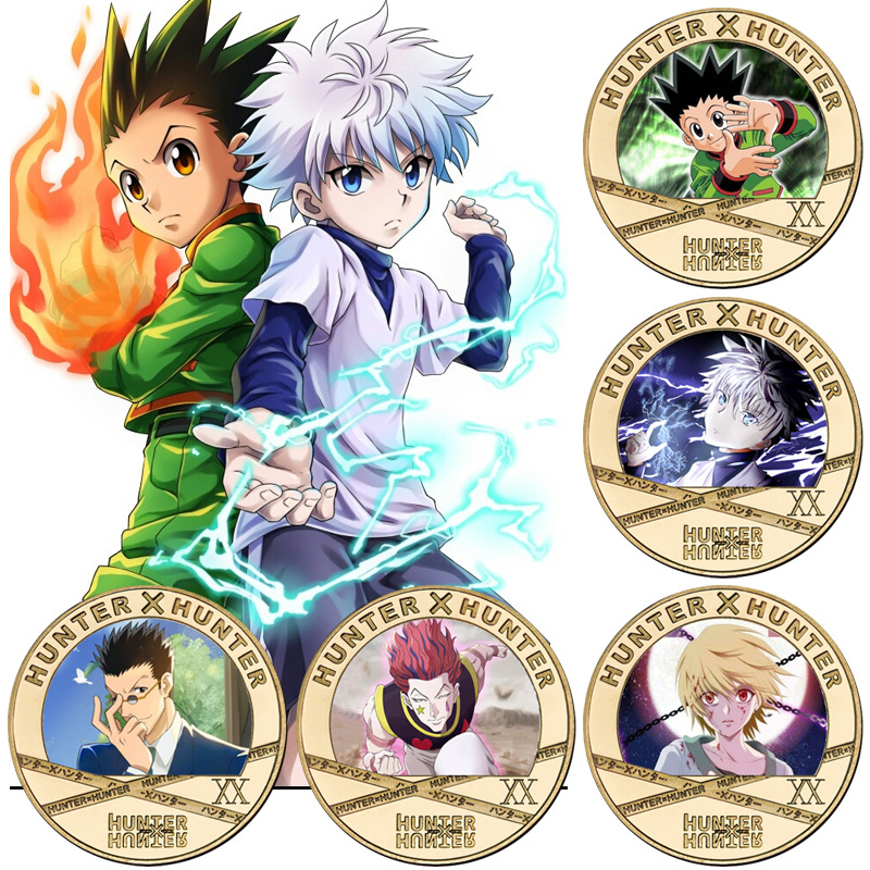 hunter anime Commemorative Coin Collect Badge Lucky Coin Decision Coin