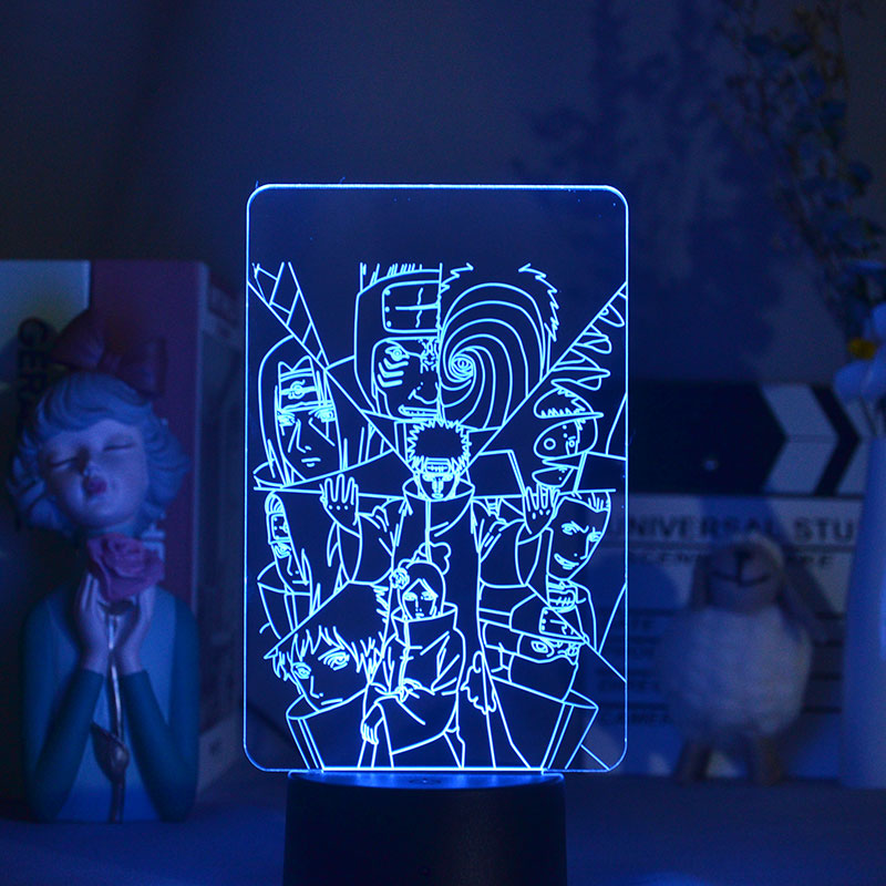 Naruto anime 7 colours LED light
