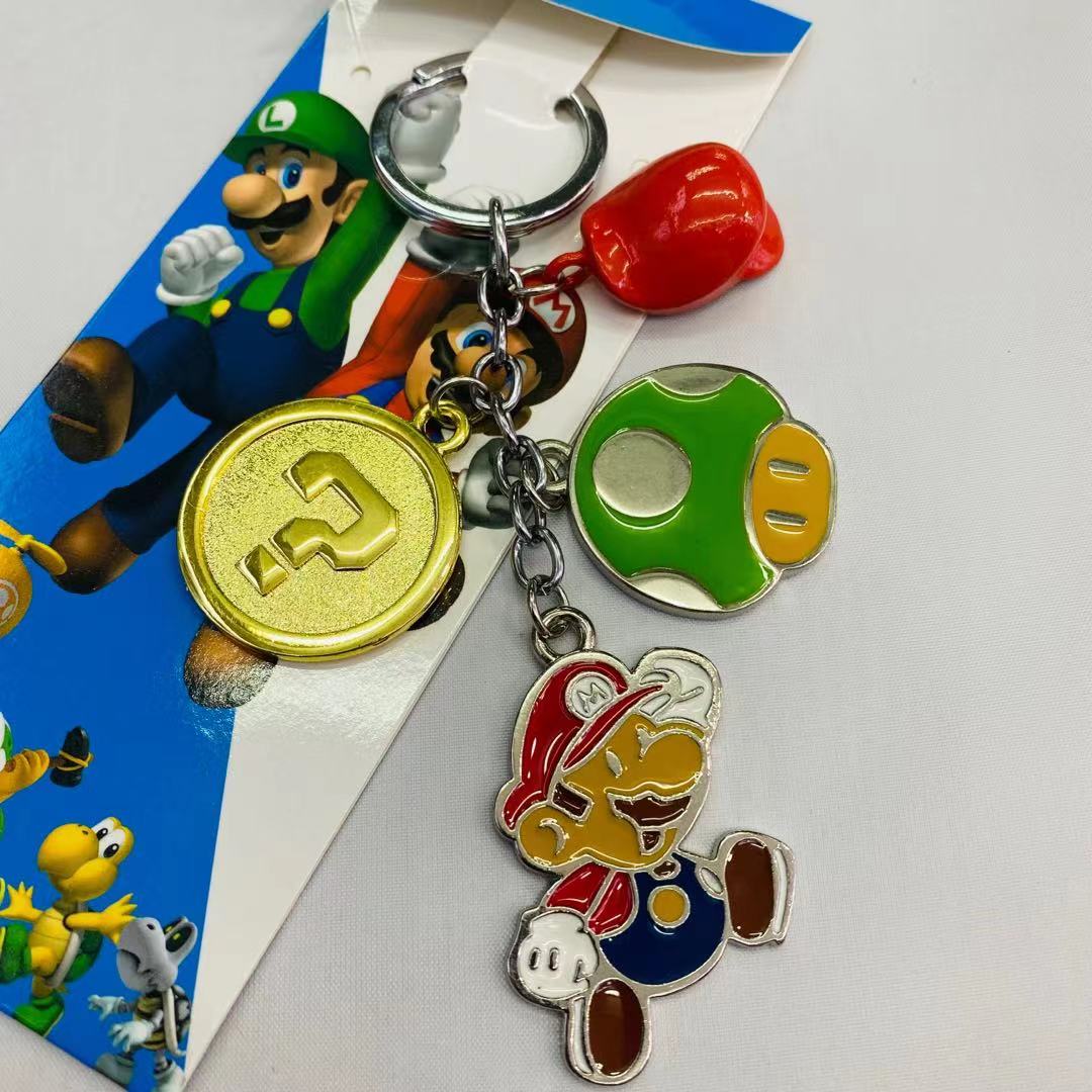 super mario anime keychain