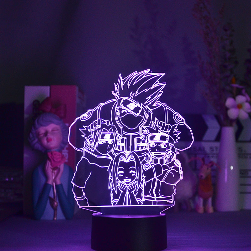 Naruto anime 7 colours LED light