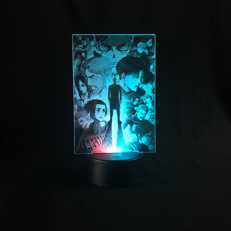 attack on titan anime 7 colours LED light