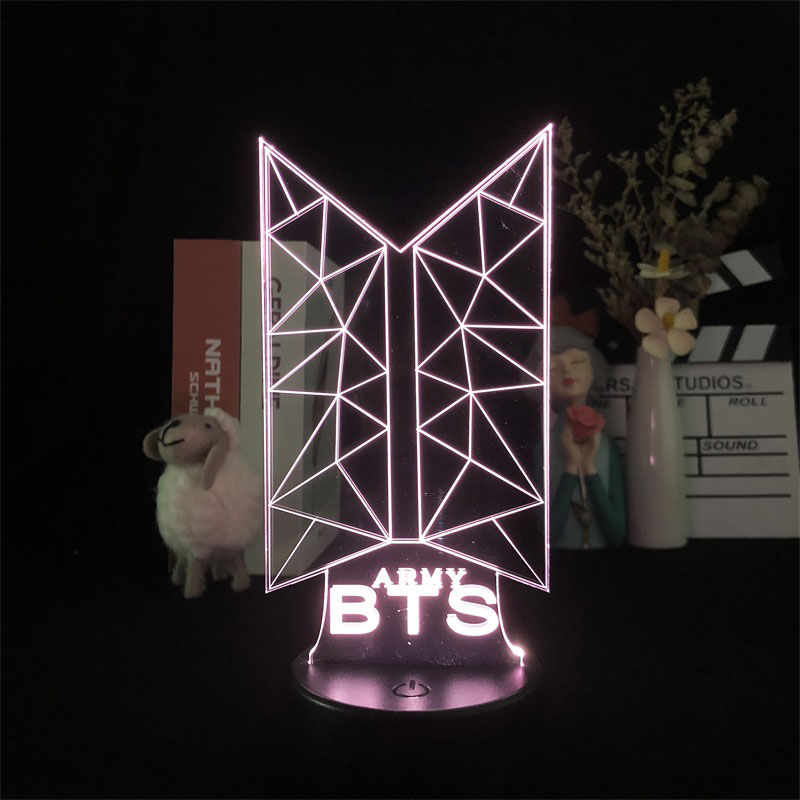 BTS anime 7 colours LED light