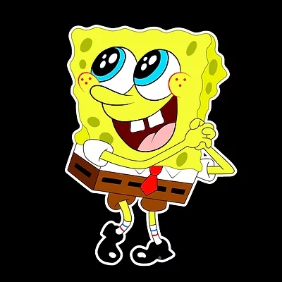 SpongBob anime car sticker