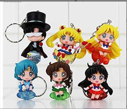 sailormoon anime keychain for 6 pcs