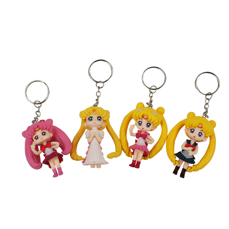 sailormoon anime keychain for 4 pcs