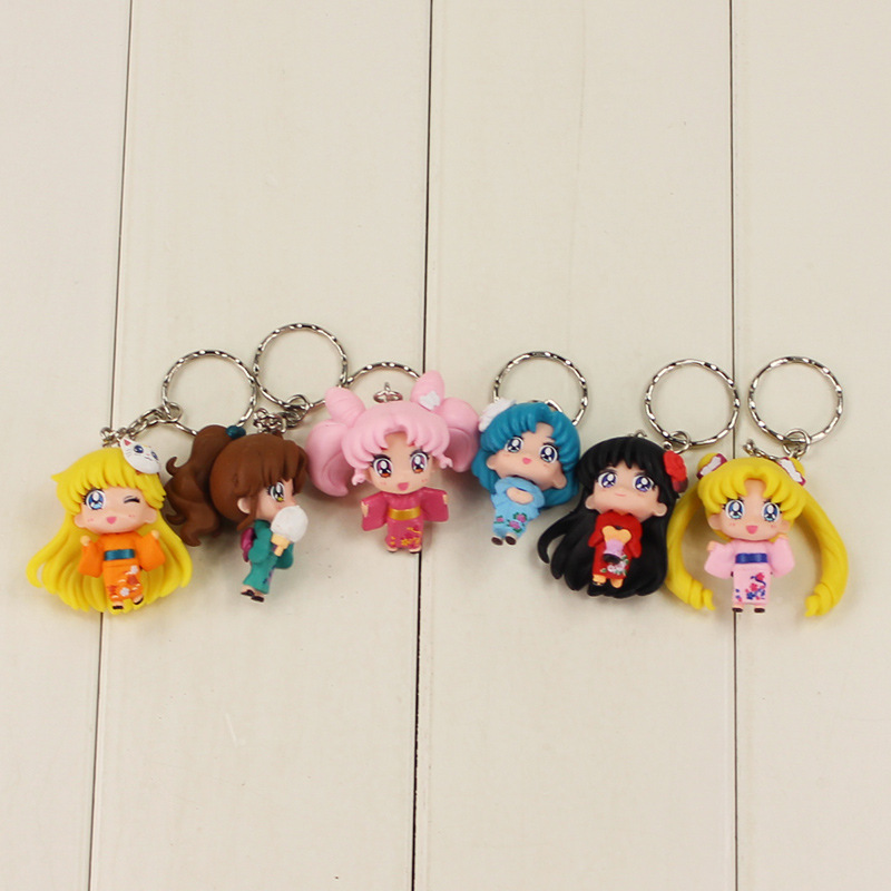 sailormoon anime keychain for 6 pcs