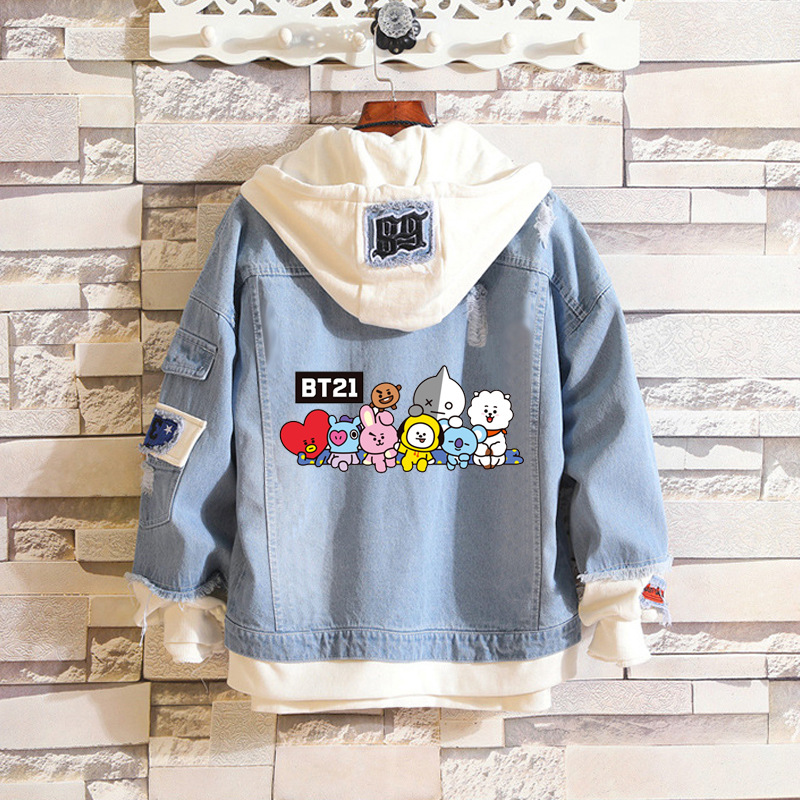 BTS anime jean sweater