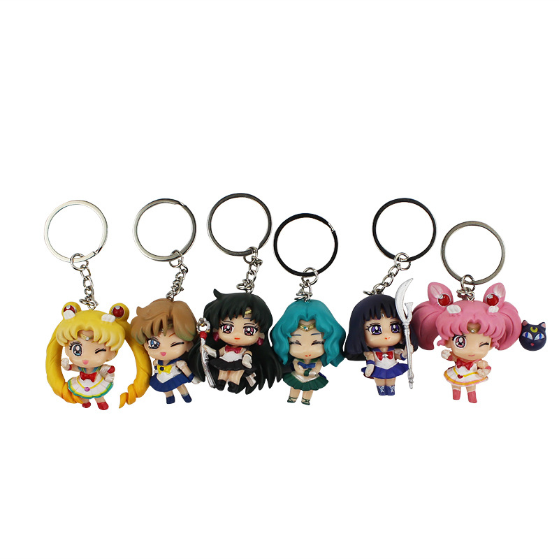 sailormoon anime keychain for 6 pcs