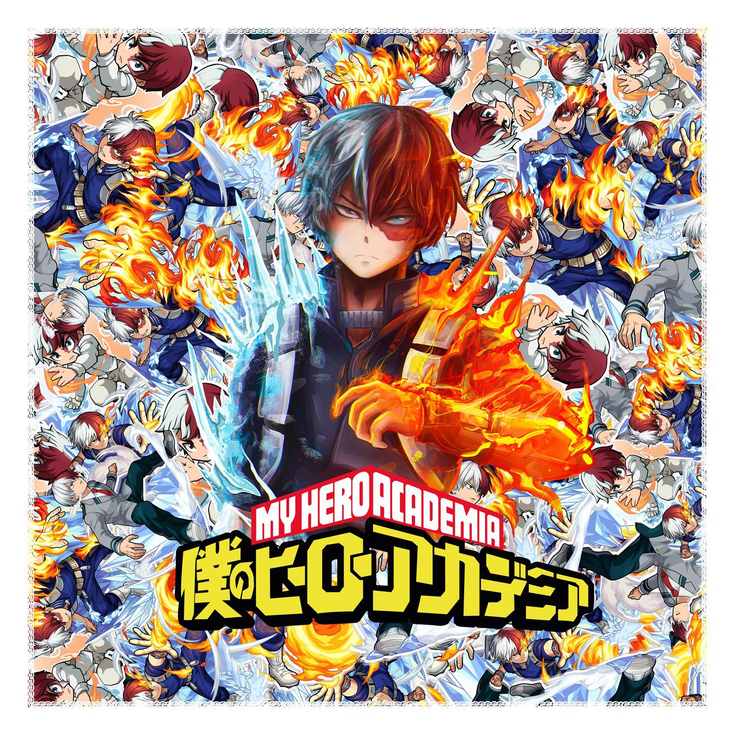 my hero academia anime sports scarf 58*58cm
