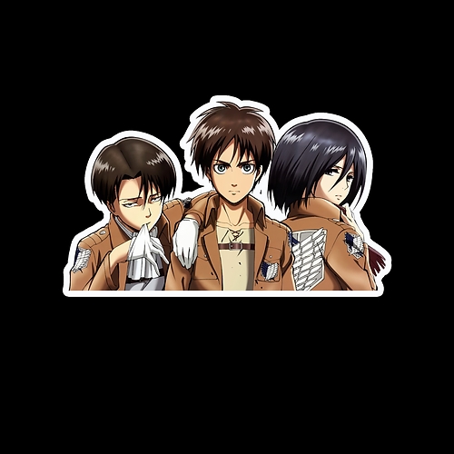 attack on titan anime car sticker