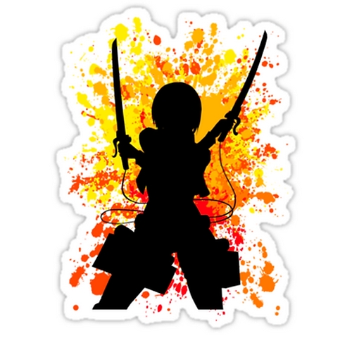 attack on titan anime car sticker