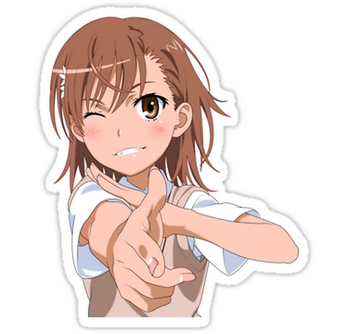 Mikoto Misaka anime car sticker