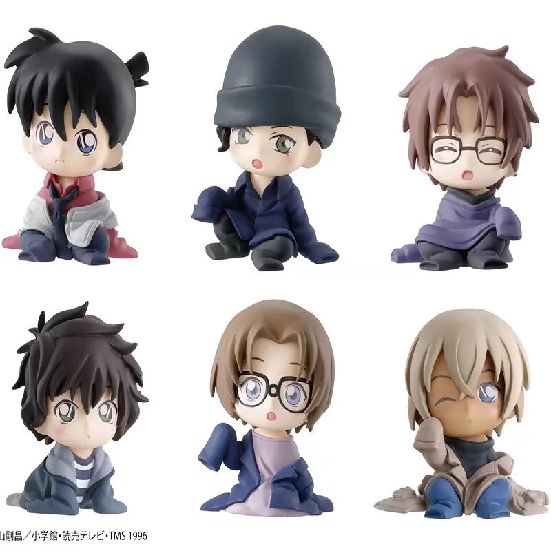 detective conan anime figure for 6 pcs/set 5cm