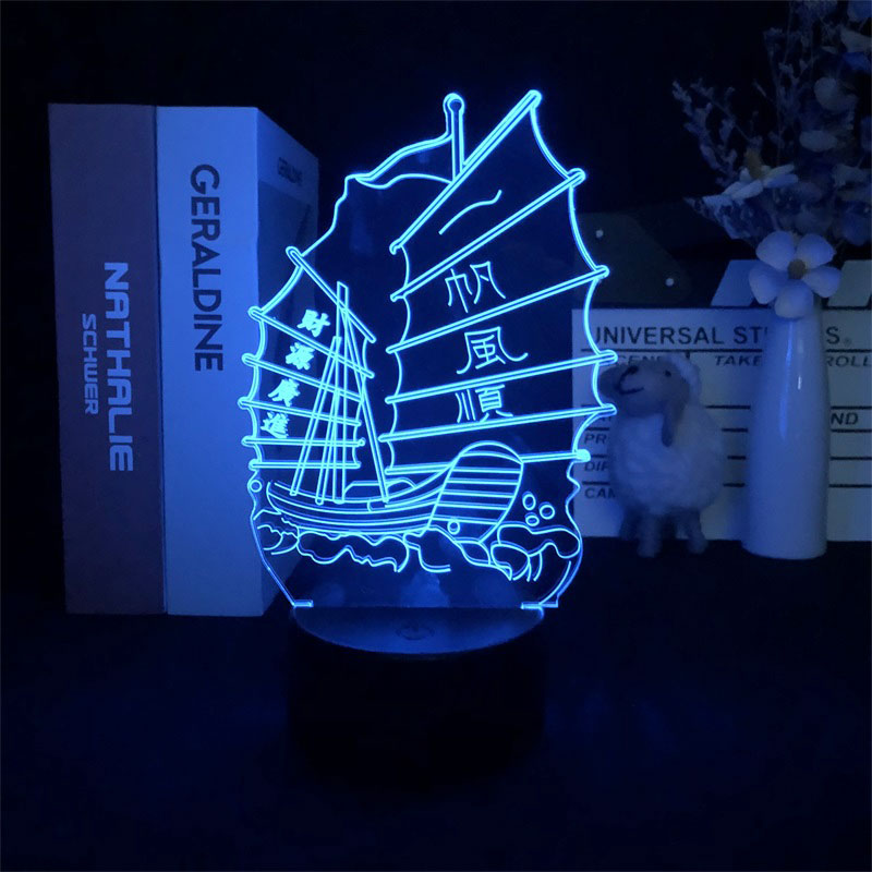 Sailboat led light 7 colours LED light