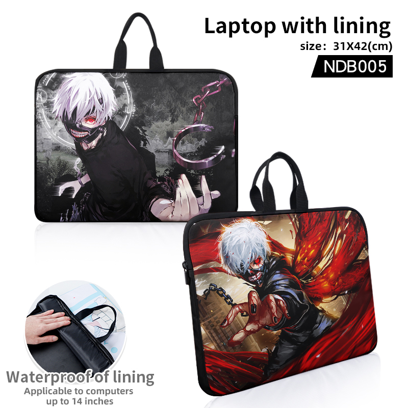 tokyo ghoul anime laptop with lining