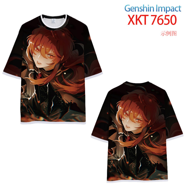 Genshin Impact Noelle anime T-shirt