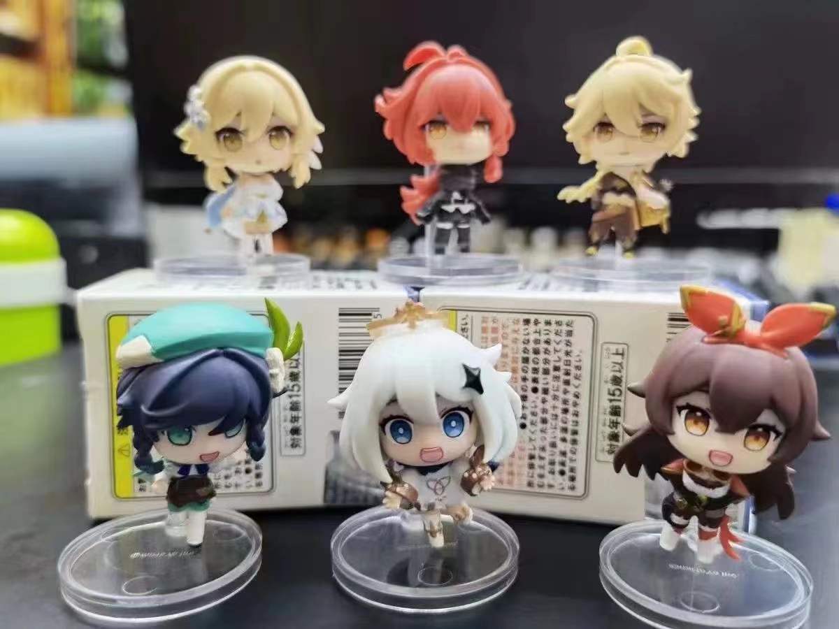 Genshin Impact Noelle anime figure for 6 pcs/set 3.5cm