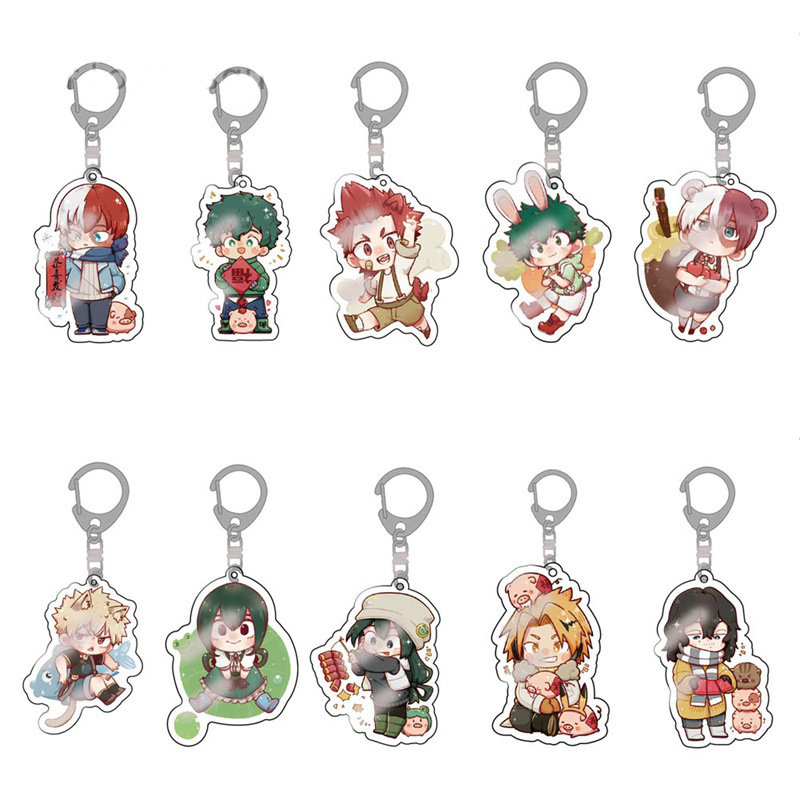 my hero academia anime keychain