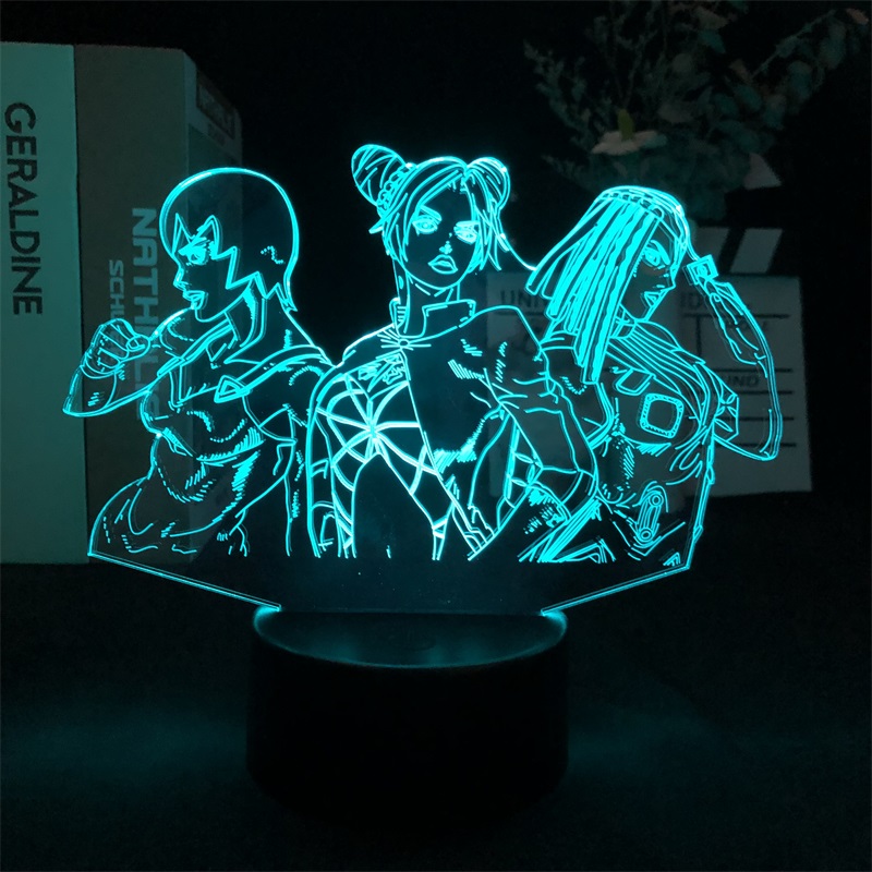 JoJos Bizarre Adventure anime 7 colours LED light