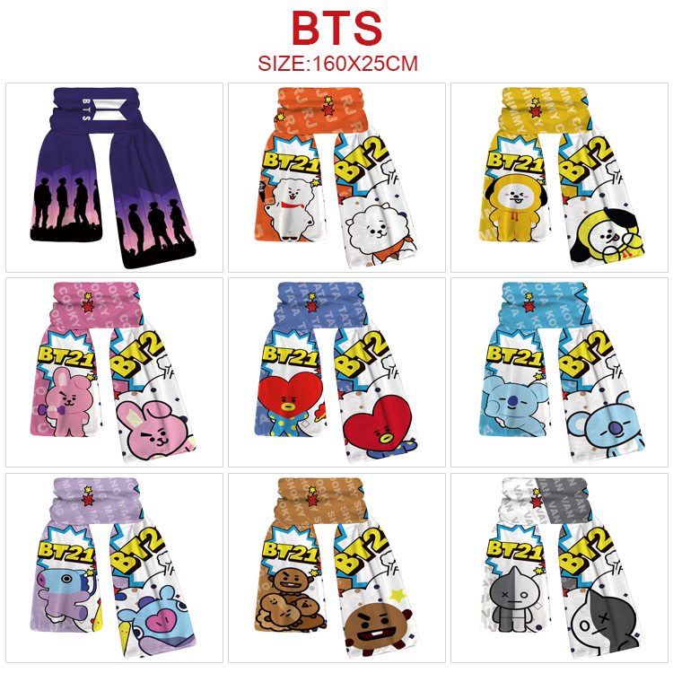 BTS anime scarf