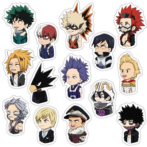 My Hero Acaemia anime  car sticker price for a set of 14 pcs