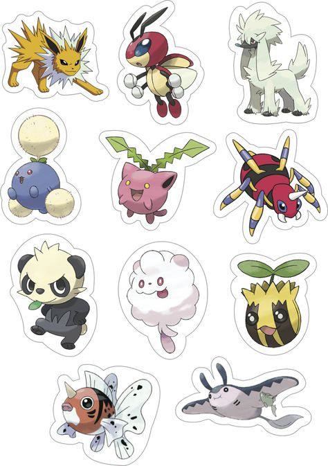 Pokemon anime car sticker 3 styles price for a set of 11 pcs