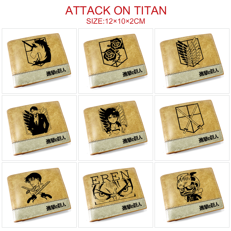 attack on titan anime wallet