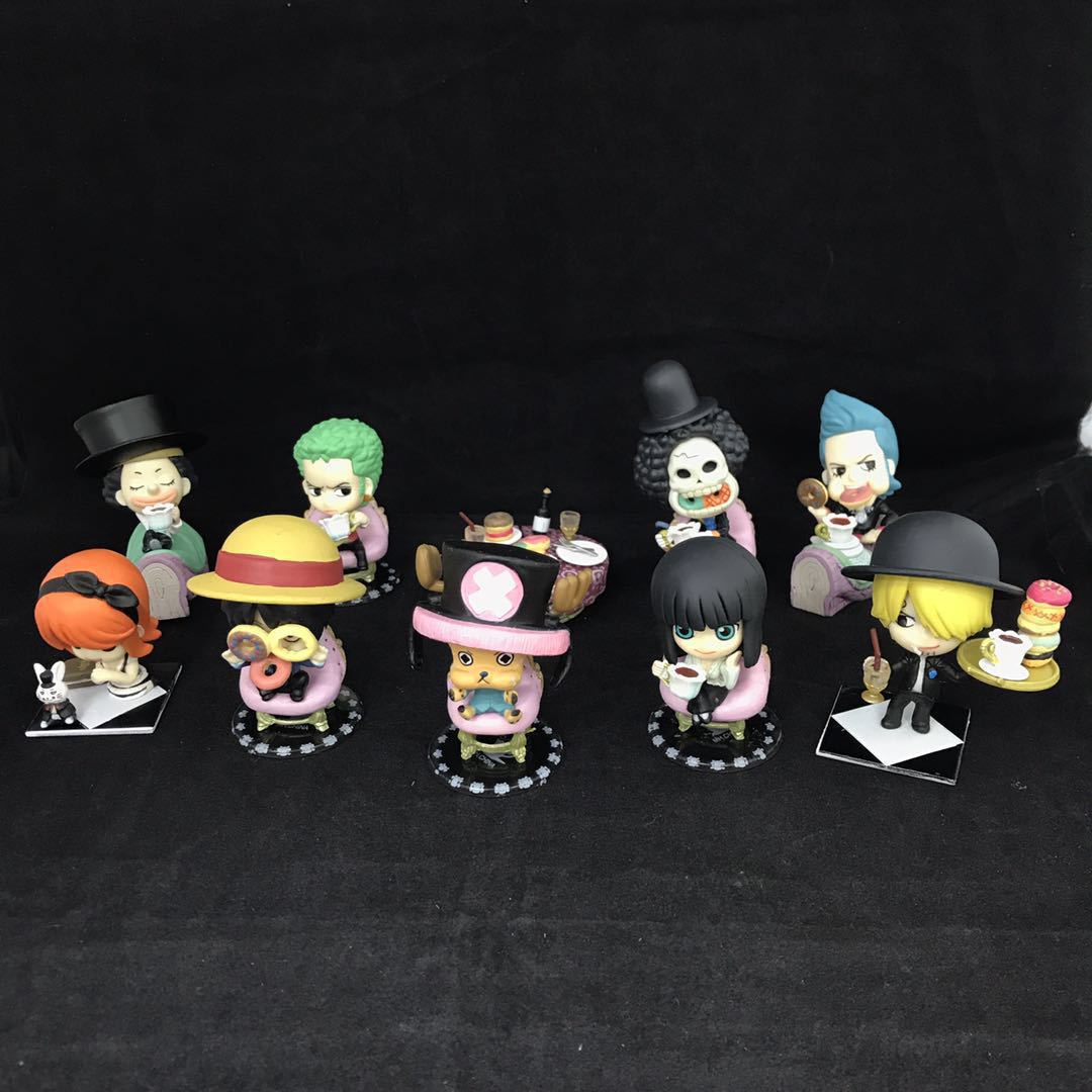 one piece anime figure for 9 pcs/set 3-8cm