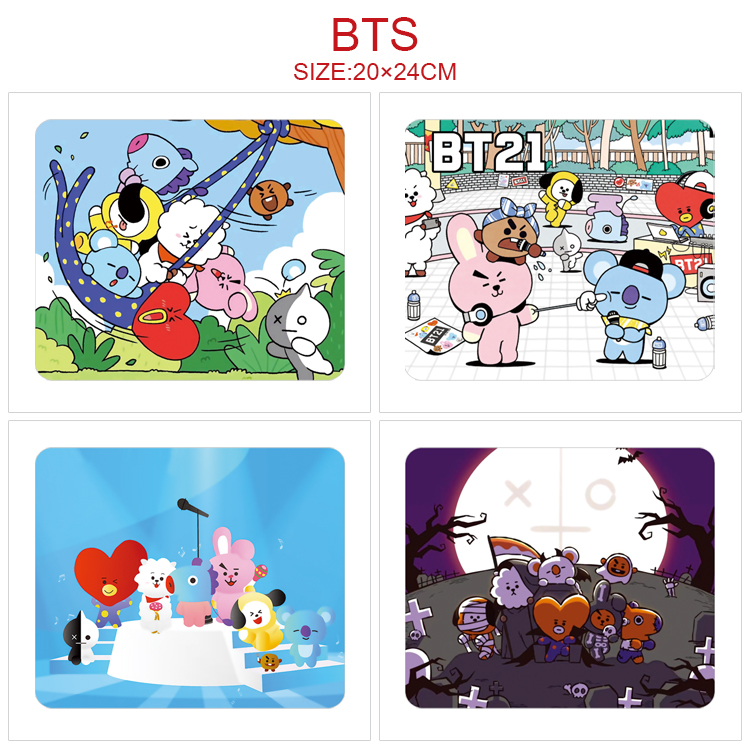 BTS anime deskpad for 5 pcs 20*24cm