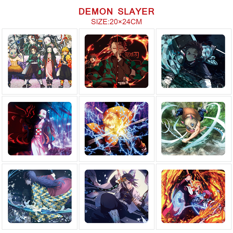demon slayer kimets anime deskpad for 5 pcs 20*24cm