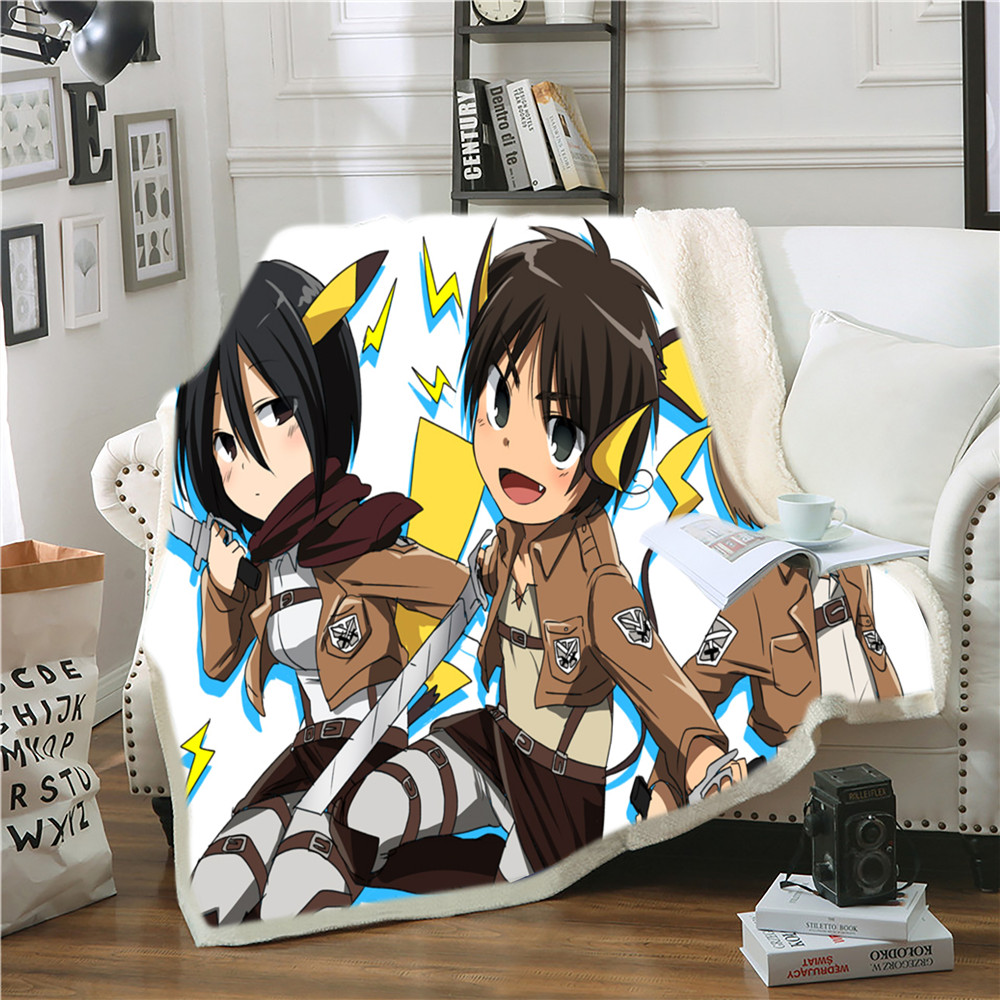 attack on titan anime blanket 150*200cm