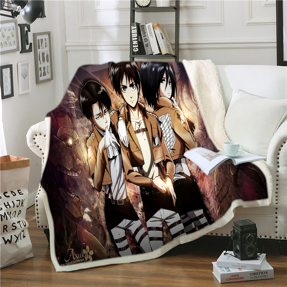 attack on titan anime blanket 150*200cm