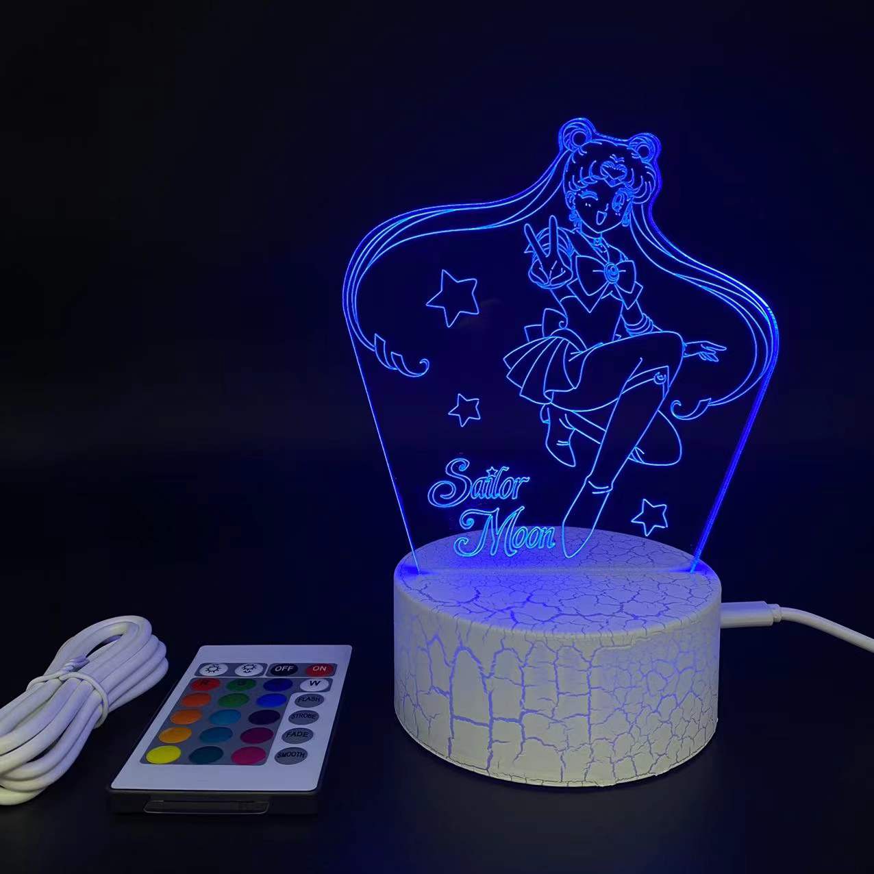 SailorMoon anime 7 colours LED light