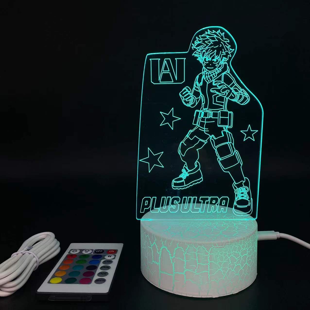 my hero academia anime 7 colours LED light