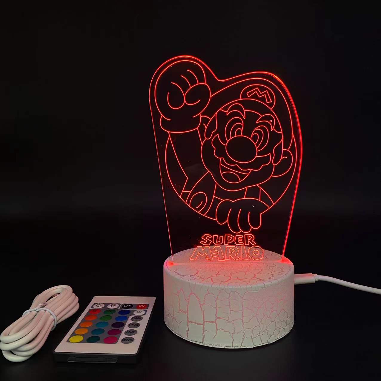 super mario anime 7 colours LED light