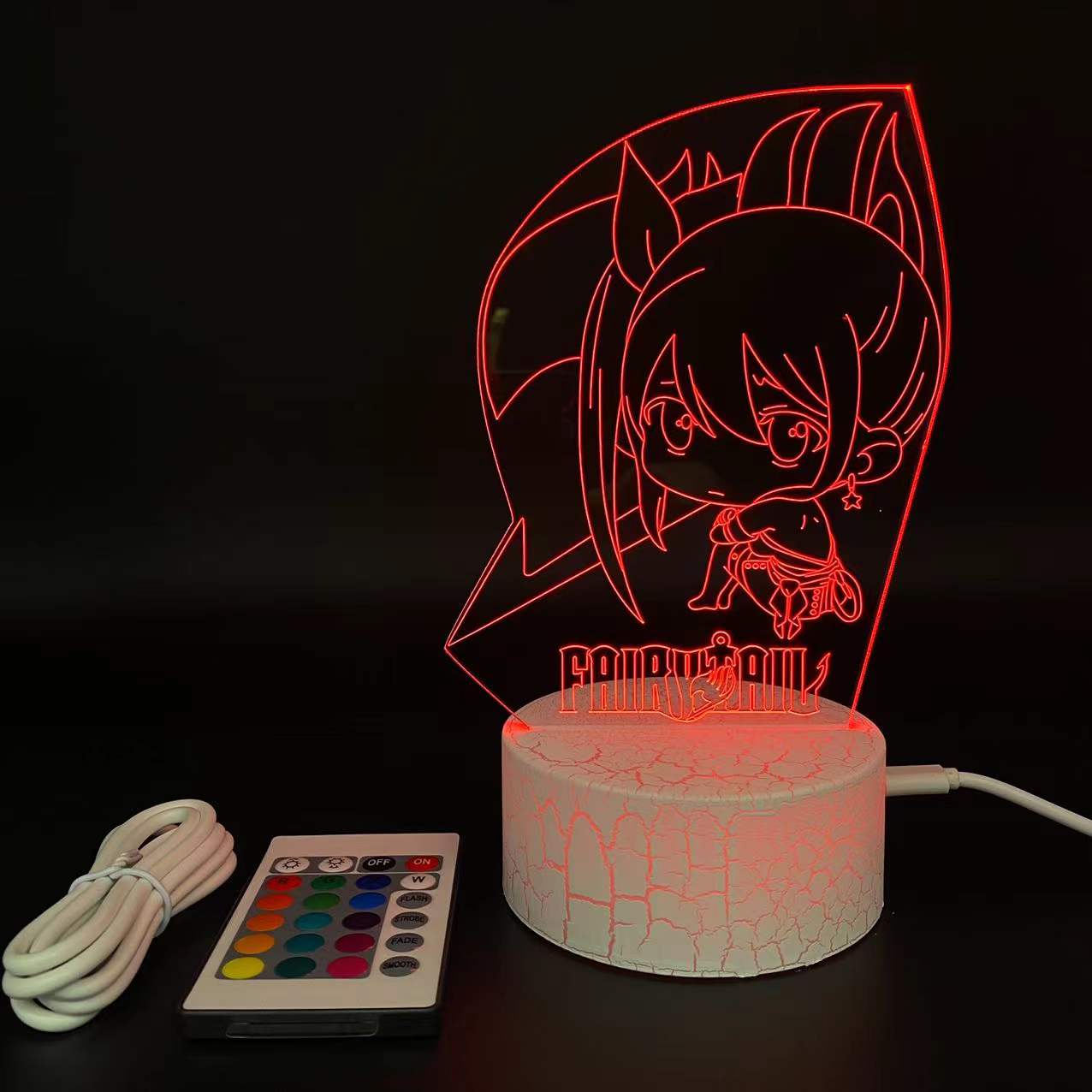 fairy tail anime 7 colours LED light