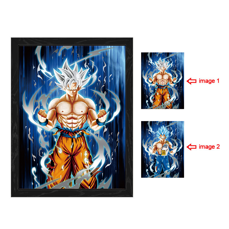 dragon ball anime 3d poster painting with frame 29.5*39.5cm