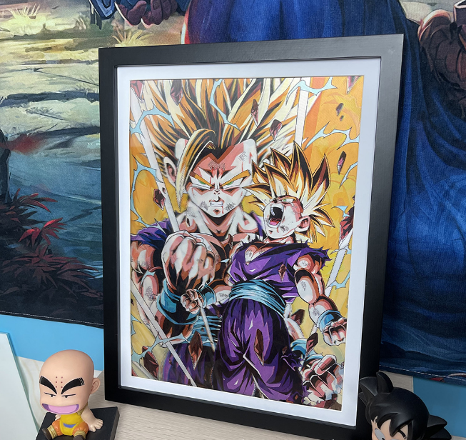 dragon ball anime anime 3d poster painting with frame 29.5*39.5cm