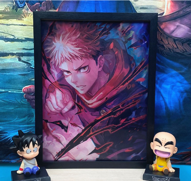jujutsu kaisen anime anime 3d poster painting with frame 29.5*39.5cm