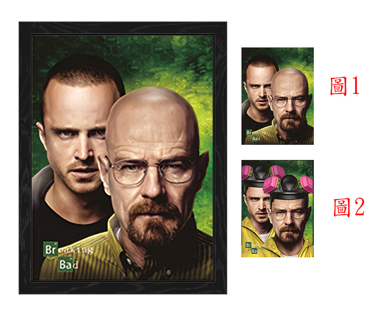 Breaking Bad 3d poster painting with frame  29.5*39.5cm