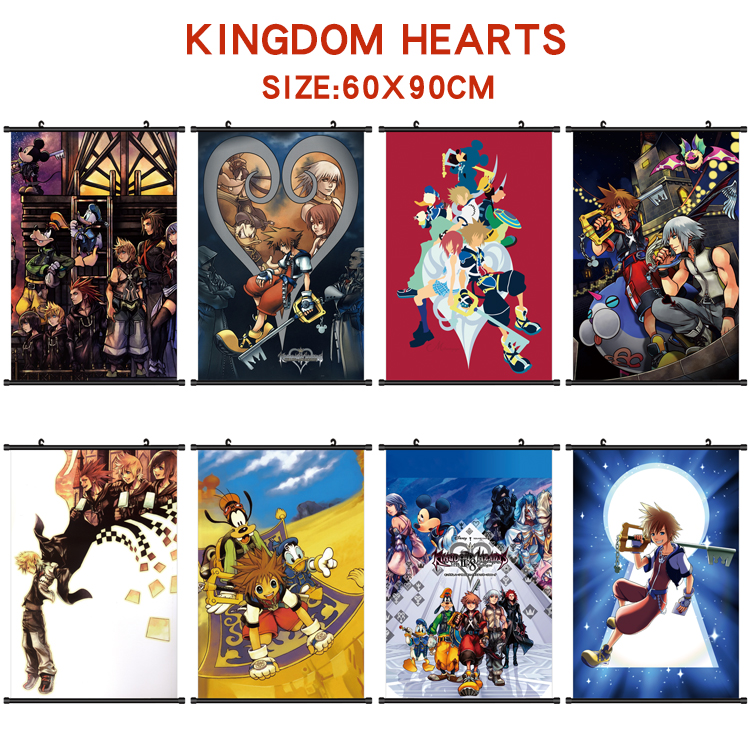 kingdom hearts anime wallscroll 60*90cm