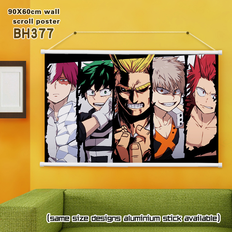 my hero academia anime wallscroll 90*60cm