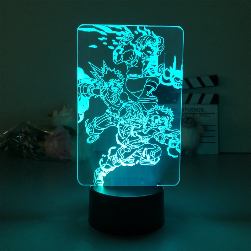 my hero academia anime 7 colours LED light