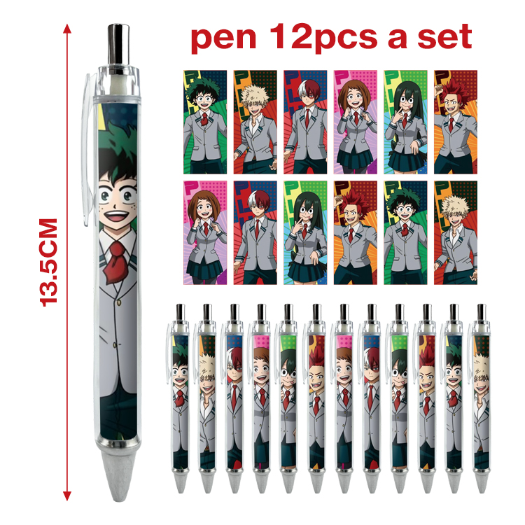 my hero academia anime pen 12pcs a set